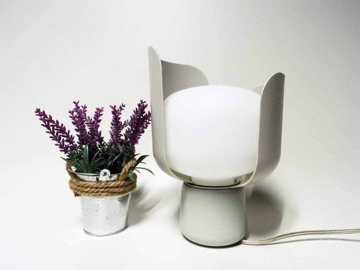 grey table lamp