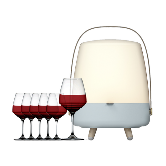 Tune into Sips Bundle (Sky Blue/Pinot Noir Glass/6)
